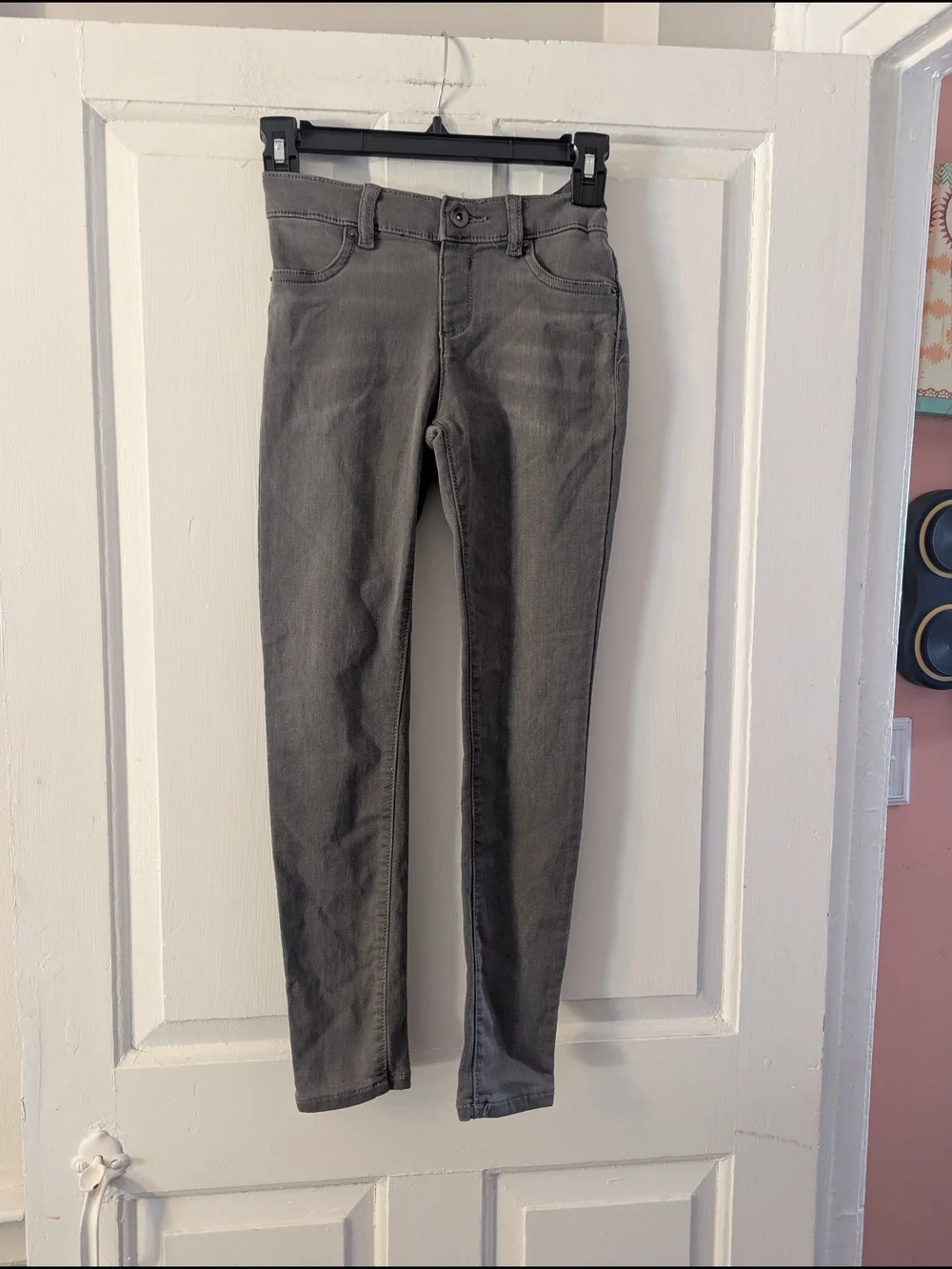 The Children's Place Gray Skinny Jeans with Pink Accent